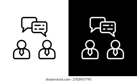 Design do Conjunto de Ícones de Branco da Reunião do Cliente