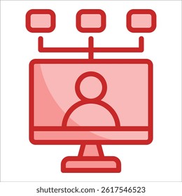 Client Network Icon Element For Design