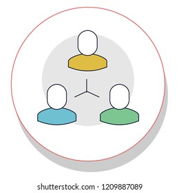 client office relationship trendy icon on white background for web graphic