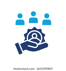 Icono de incorporación de cliente Ilustración vectorial mixta