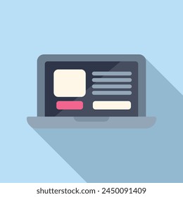 Client online care icon flat vector. Market order service. Commerce customer box