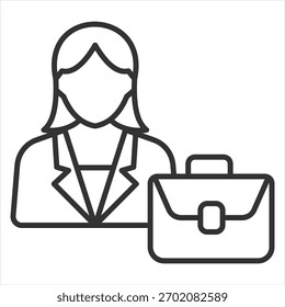 Ilustração do vetor do ícone de contorno do cliente