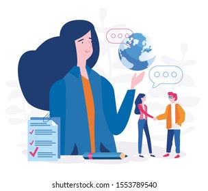 Client partner, Business partnership relation, team working partner together template, Vector illustration for web banner, infographics, mobile.