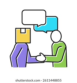 client partnership color icon vector. client partnership sign. isolated symbol illustration