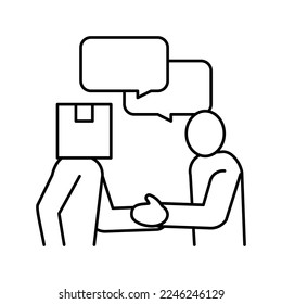 client partnership line icon vector. client partnership sign. isolated contour symbol black illustration