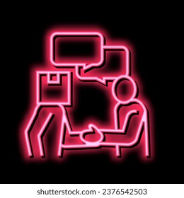 Client-Partnerschaft Neon Leuchtzeichen Vektor. Kundenpartnerschaftsillustration