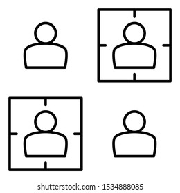 Client and potential buyer concept vector segmentation icon design