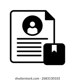 Kundenprofil Mini Illustration Symbol beziehen sich auf Kapitalmarkt, Marktforschung. Für moderne Konzeption, UI, UX Web- und App-Entwicklung.