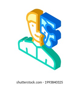 client puzzle kyc isometric icon vector. client puzzle kyc sign. isolated symbol illustration