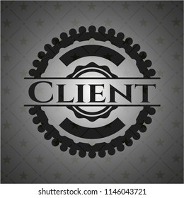 Client realistic black emblem