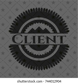 Client realistic black emblem