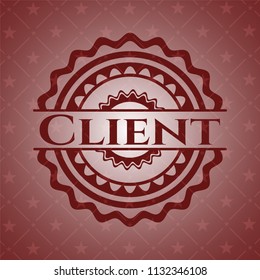 Client realistic red emblem