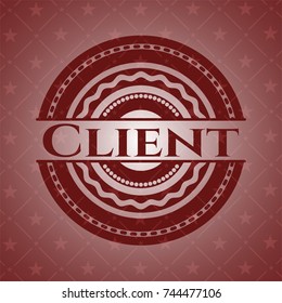 Client realistic red emblem