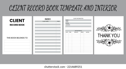 CLIENT RECORD BOOK TEMPLATE l INTERIOR