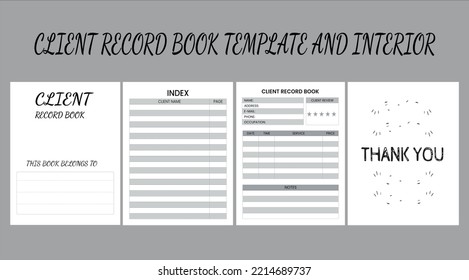 CLIENT RECORD BOOK TEMPLATE l INTERIOR