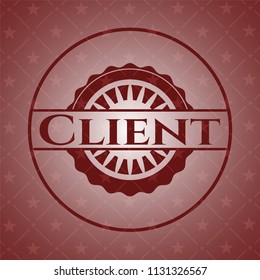Client red emblem. Retro