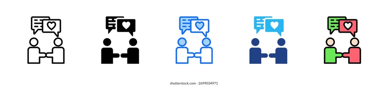 Client Relations Icon Set Multiple Style Collection