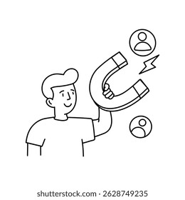 Ilustrações do outline do vetor de Retenção de Cliente. Arquivo EPS 10