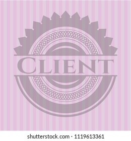 Client retro pink emblem