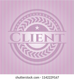 Client retro pink emblem