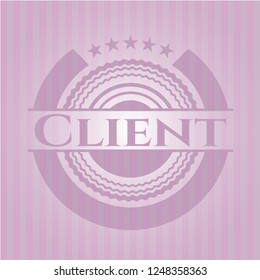 Client retro pink emblem