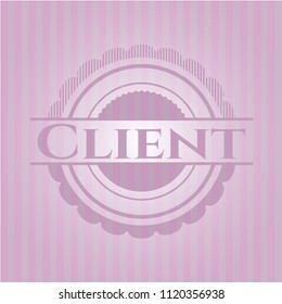 Client retro style pink emblem