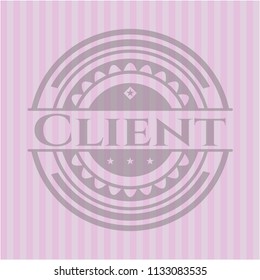 Client retro style pink emblem
