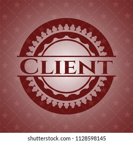 Client retro style red emblem