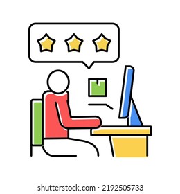 client review color icon vector. client review sign. isolated symbol illustration