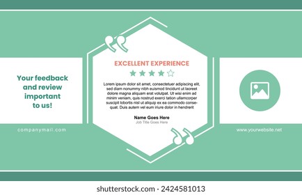 Client review or customer rating testimonial social media post design service feedback concept