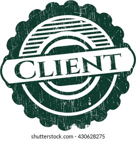 Client rubber grunge texture seal
