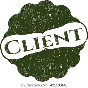 Client with rubber seal texture
