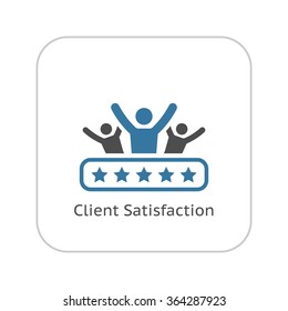 Client Satisfaction Icon. Business And Finance. Isolated Illustration.