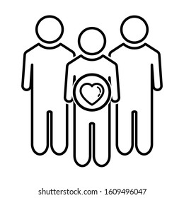 Client satisfaction icon design. Customer satisfaction icon in modern outline style design. Vector illustration.