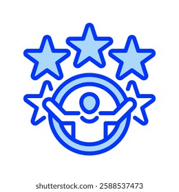Client Satisfaction line icon. Universal creative premium symbol. Vector sign icon logo template. Vector illustration