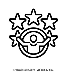 Client Satisfaction line icon. Universal creative premium symbol. Vector sign icon logo template. Vector illustration