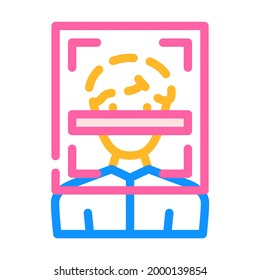 client scanning kyc color icon vector. client scanning kyc sign. isolated symbol illustration