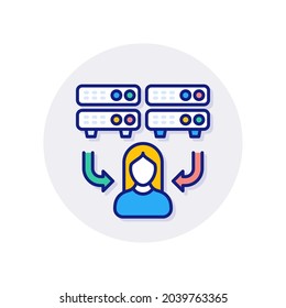 Client Server icon in vector. Logotype