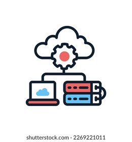 Client Server icon in vector. Logotype