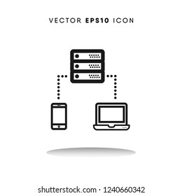 Client server vector icon