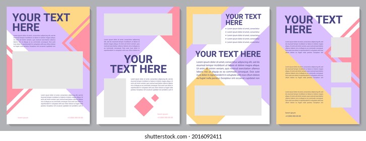Client service brochure template. Info article. Flyer, booklet, leaflet print, cover design with copy space. Your text here. Vector layouts for magazines, annual reports, advertising posters