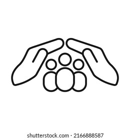 Client service line icon, client service editable stroke outline icon, high quality vector symbol for mobile app.