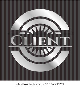 Client silvery shiny emblem