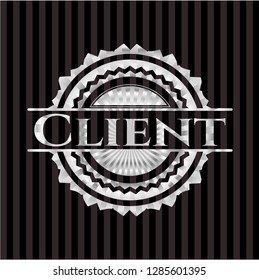 Client silvery shiny emblem