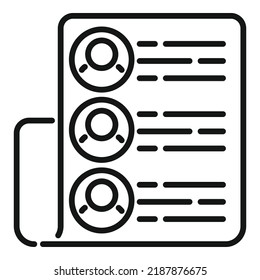 Client soft icon outline vector. Platform system. Account strategy
