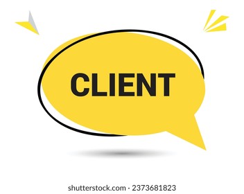 Client speech bubble text. Hi There on bright color for Sticker, Banner and Poster. vector illustration.