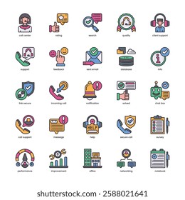 Client Support Icon pack for your website, mobile, presentation, and logo design. Client Support Icon filled color  design. Vector graphics illustration and editable stroke.