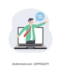 Client support and satisfaction focus Illustration 