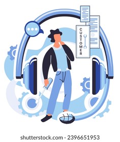 Client support vector illustration. Professional helpdesk services streamline client support, fostering efficient communication Customer service thrives on effective client support, creating