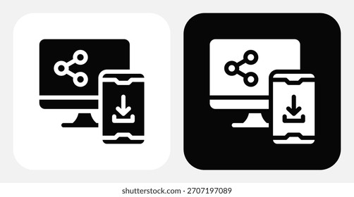Conjunto de ícones monocromáticos duplos de identificação do cliente